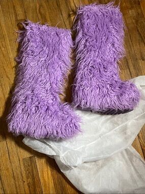 Club exx liquid rhythm faux fur boots